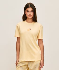 Light jersey t-shirt with a loving duck motif;