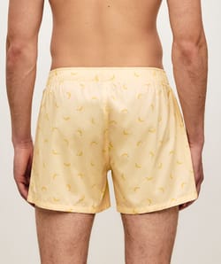 Katoenen boxershort met bananenprint;
