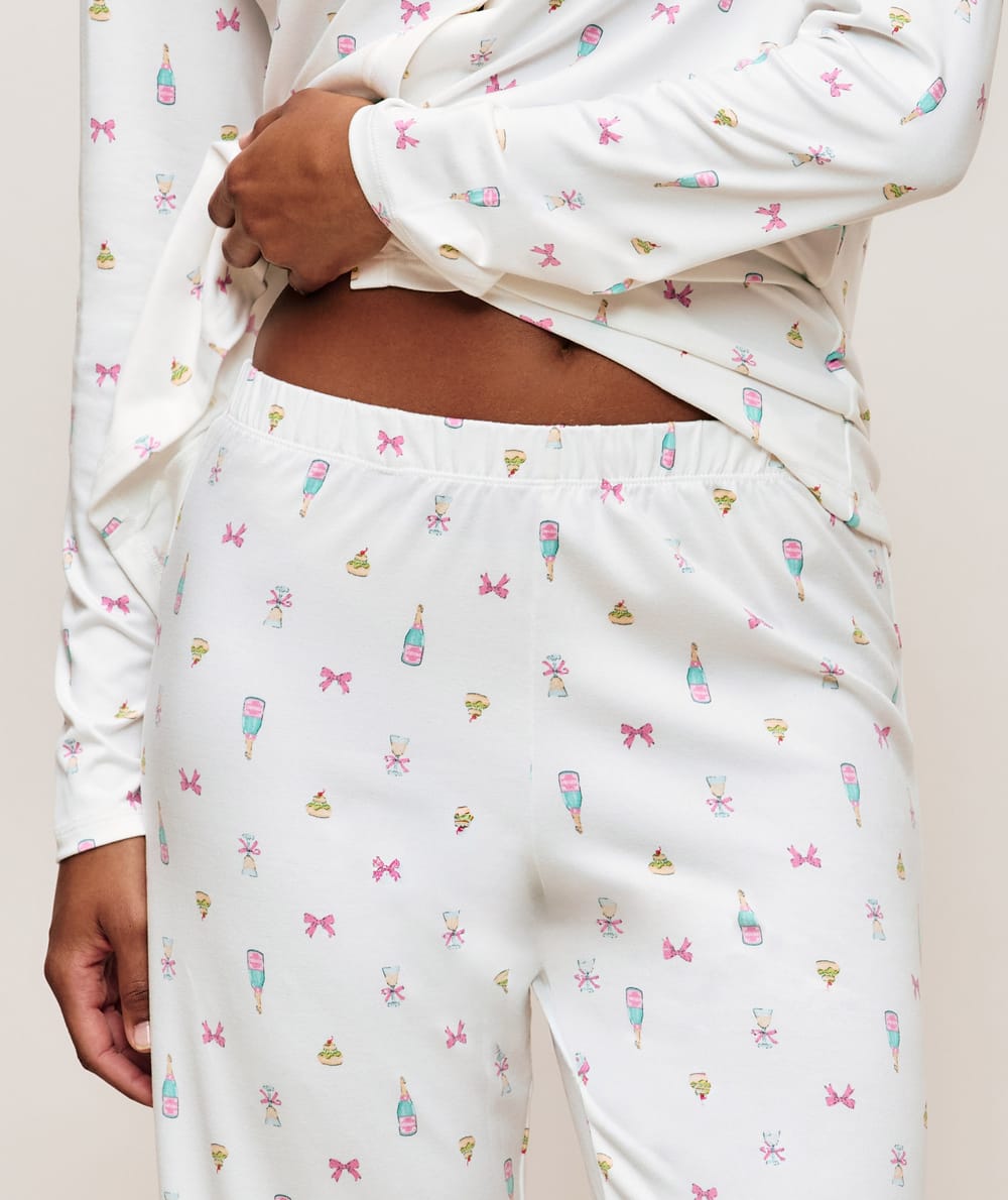 Patterned jersey pyjama set;