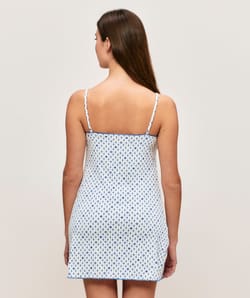 Summer pattern ribbed jersey nightie;