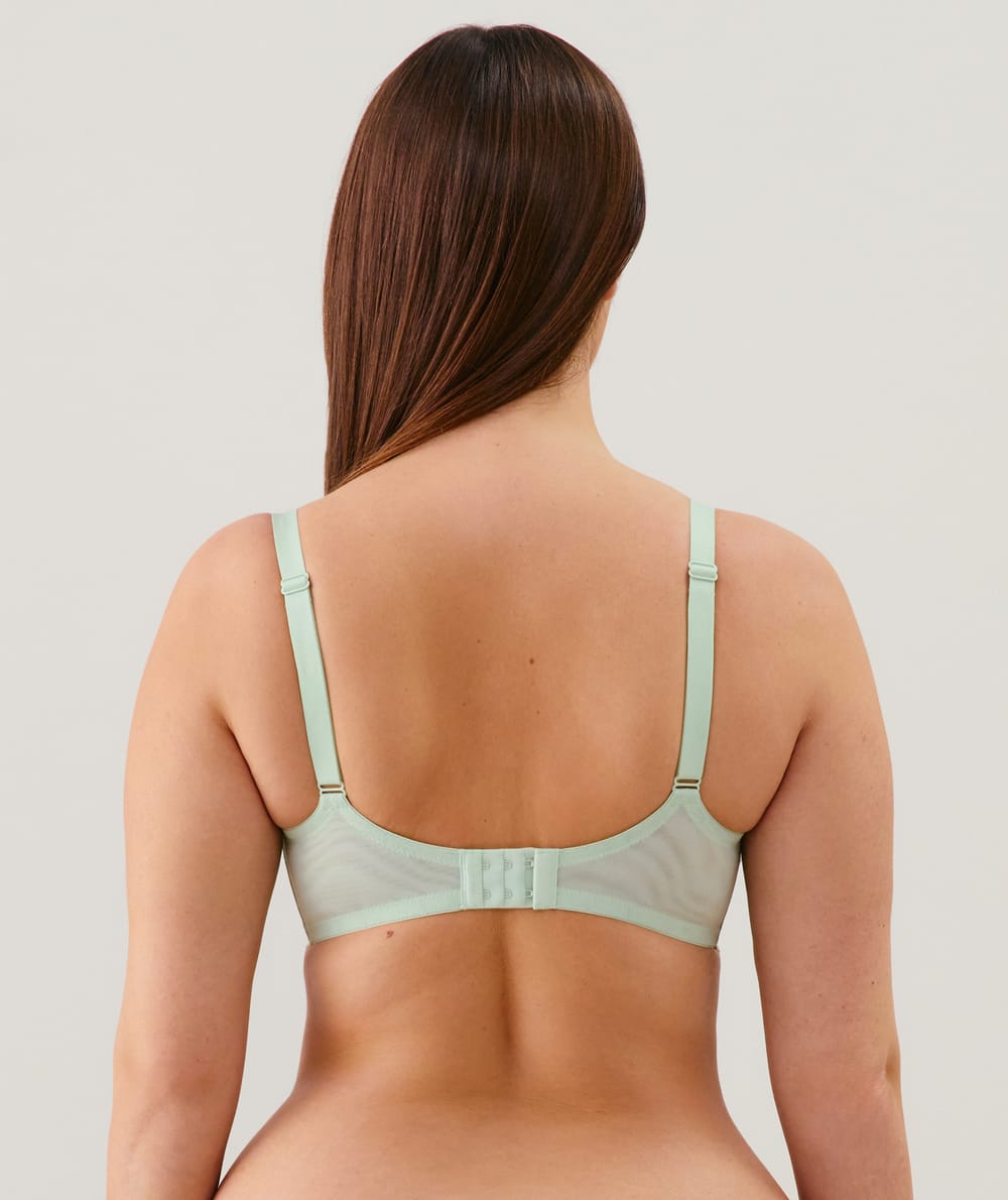 Lace balconette bra;