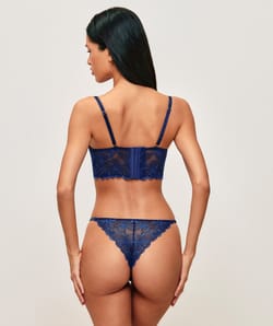 Floral lace bustier bra;