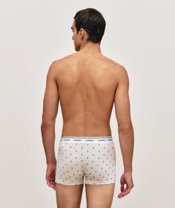 Patterned cotton boxer shorts;