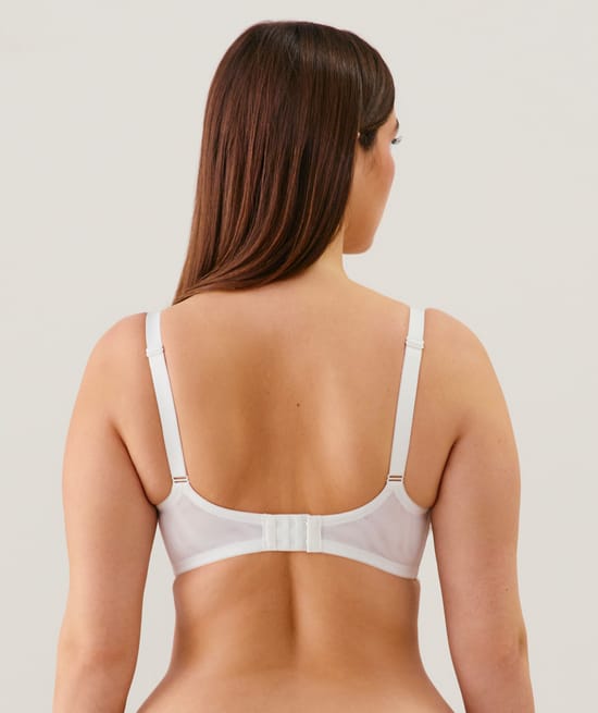 Lace balconette bra - ecru;