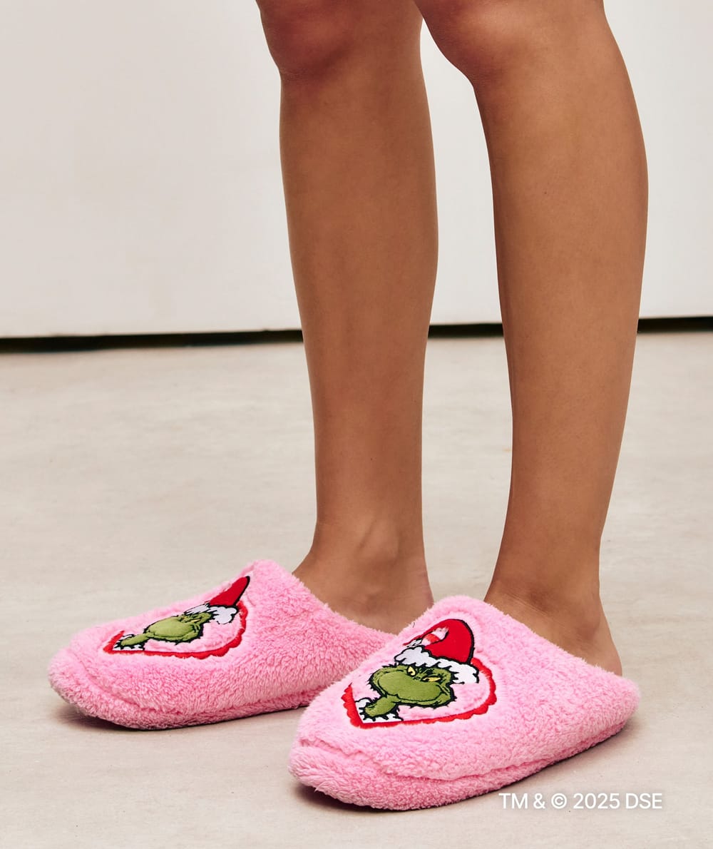 Chaussons sherpa Grinch;