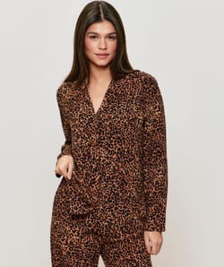 Chemise imprim&eacute; l&eacute;opard;