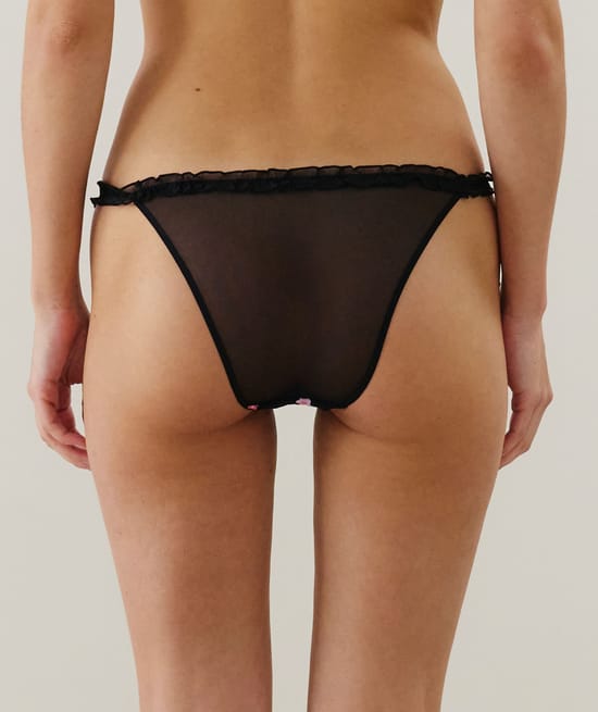Culotte en tulle avec broderies;