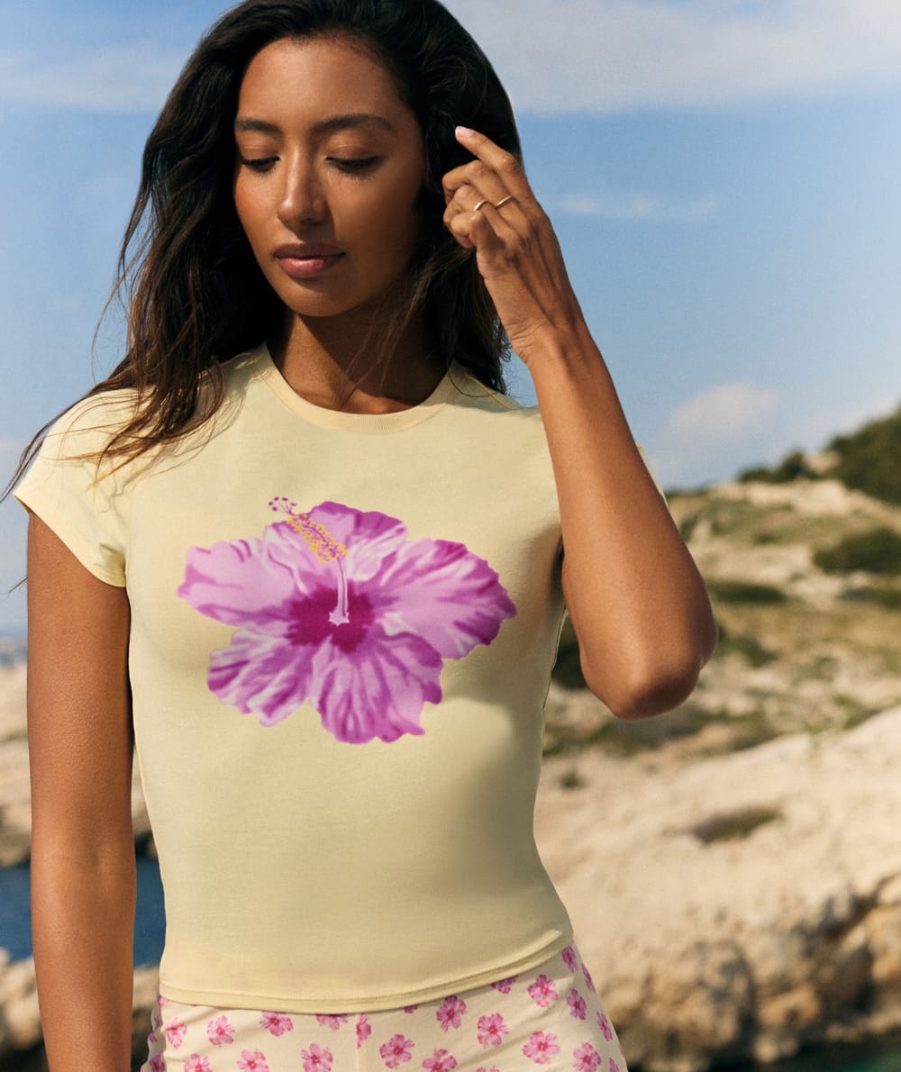 Camiseta de jersey con estampado;
