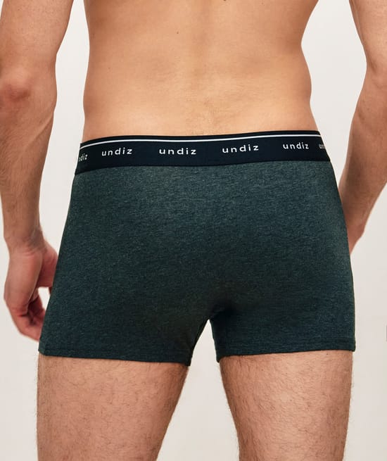 Plain cotton boxer shorts;