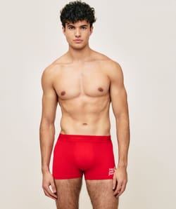 Cotton boxer shorts with teddy bear "My little bun" pattern;