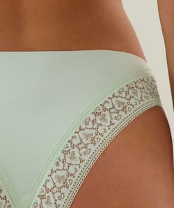 Microfibre and lace brief;