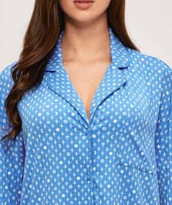 Ribbed jersey shirt with summer pattern;