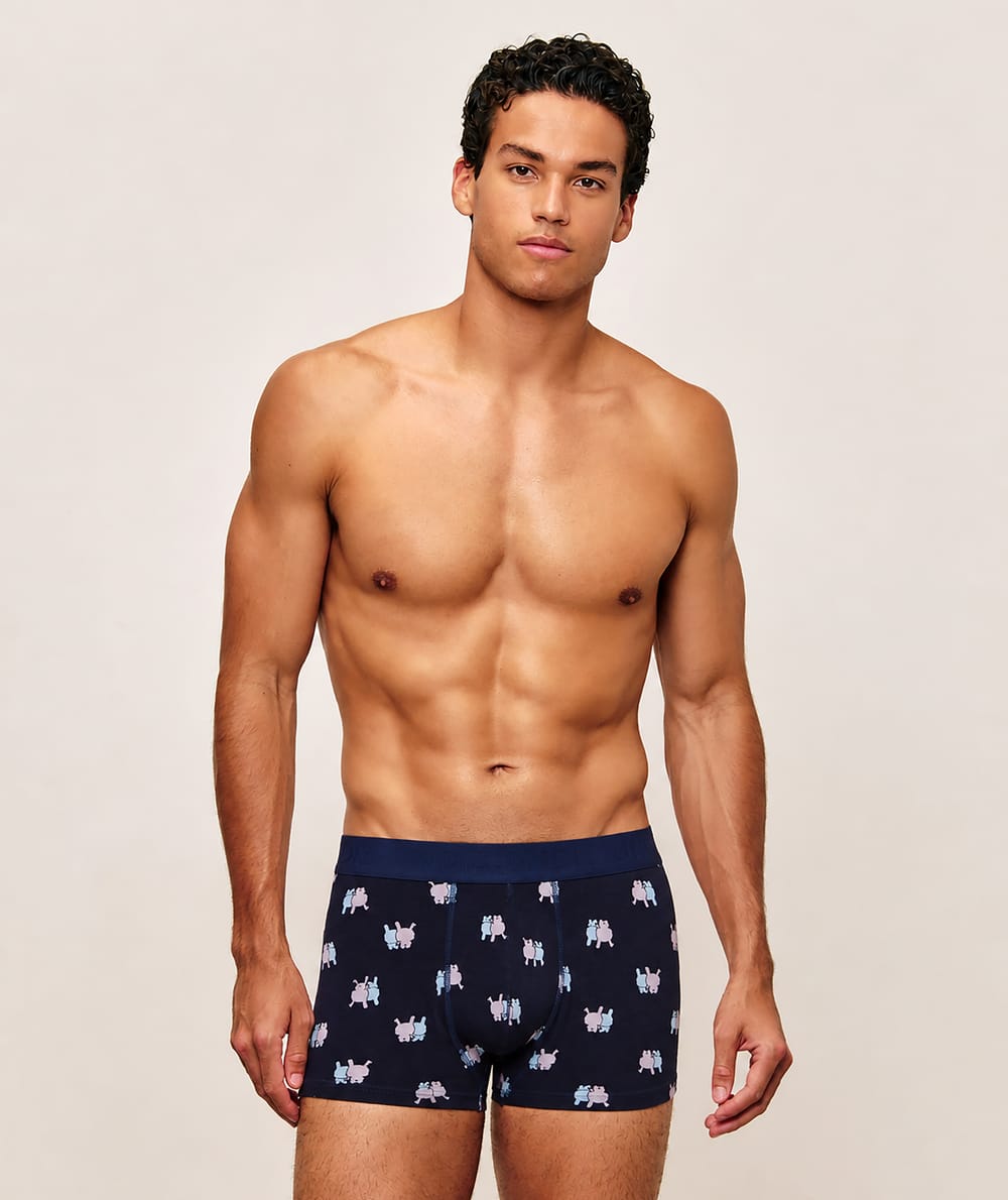 Cotton patterned boxer;