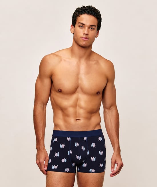 Cotton patterned boxer;