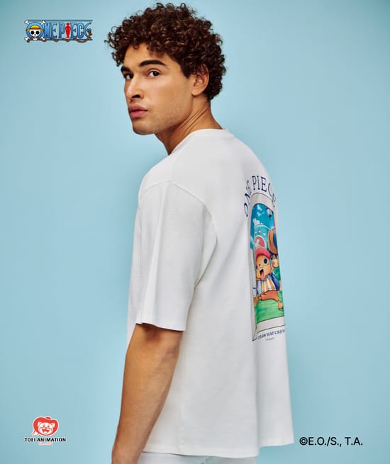 One Piece oversized katoenen T-shirt;