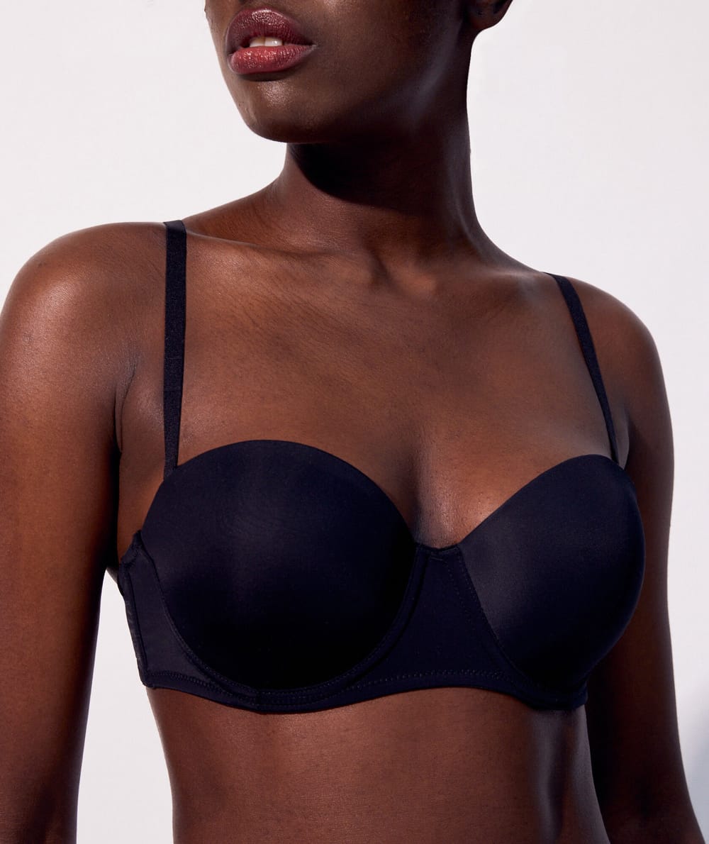 Microfiber bandeau bra;