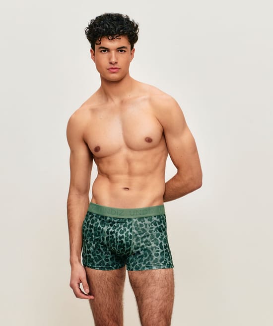 Boxer en coton l&eacute;opard;