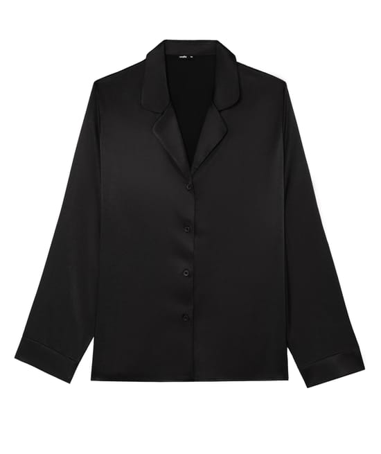 Satin pyjama shirt;