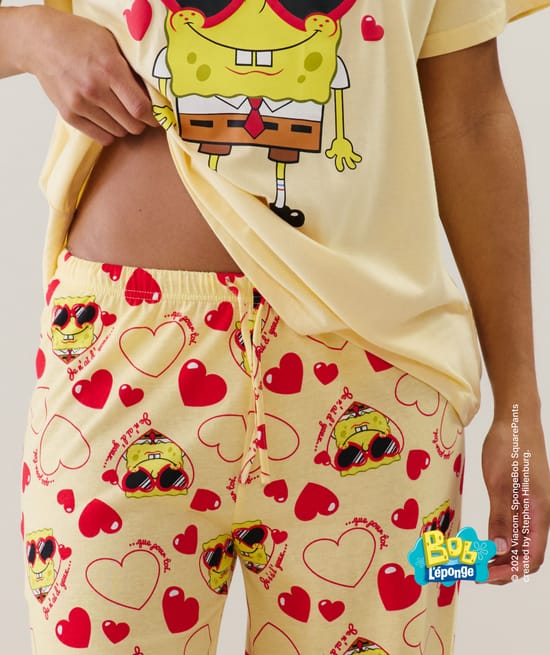 Pantalon en jersey Bob L'éponge -Je n'ai d'yeux que pour toi -;