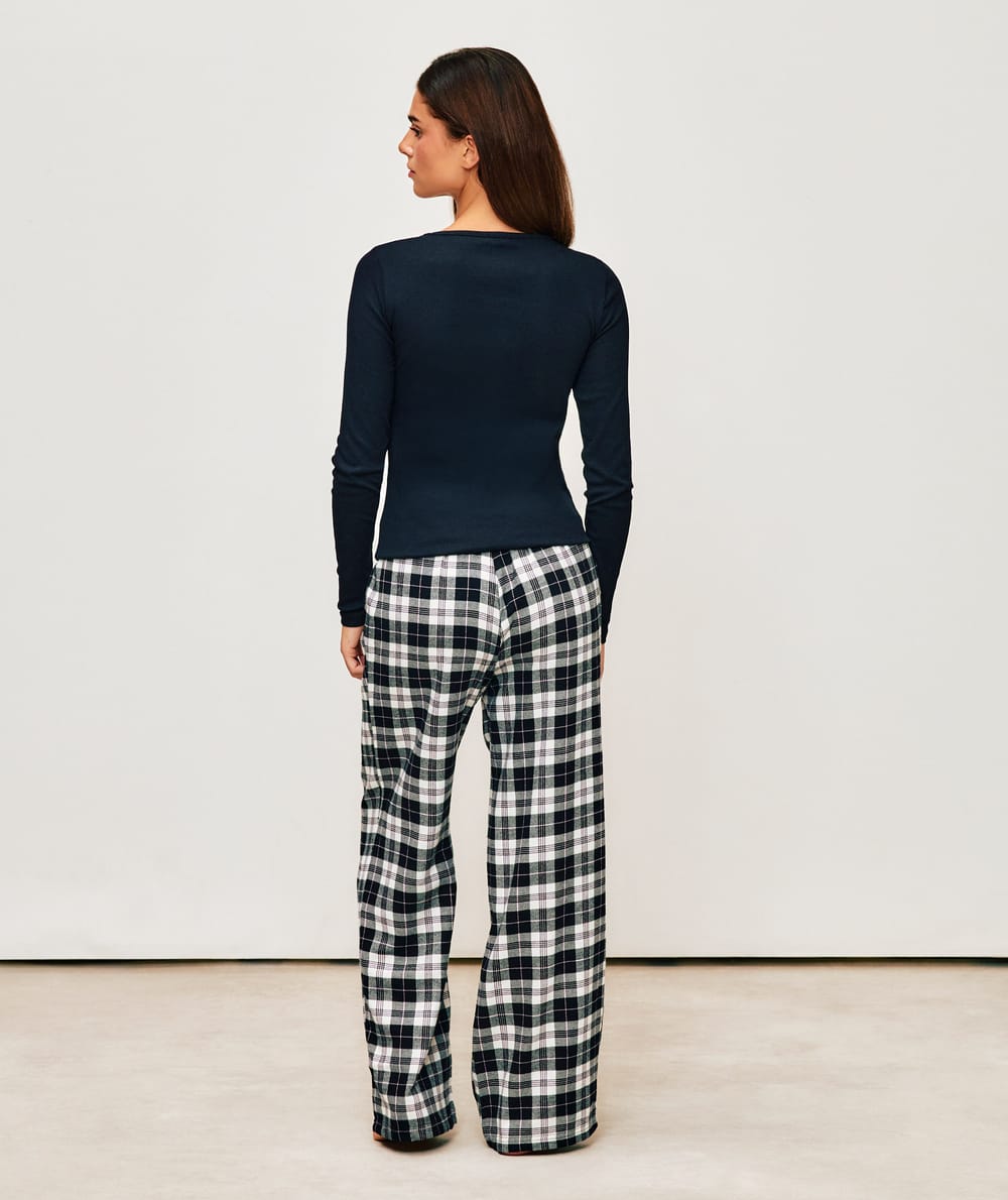 Plaid flannel pants;