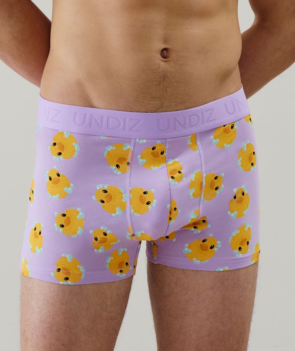 Cotton boxer shorts with pattern;