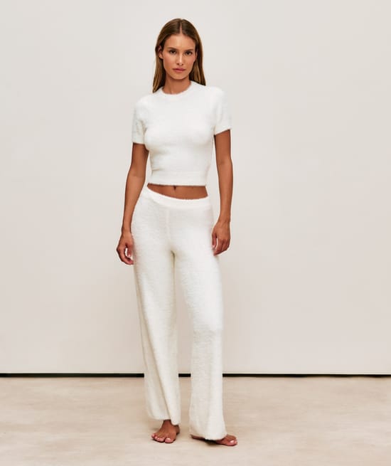 Pantalon en maille fluffy;