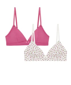 Pack of 2 cotton bras;