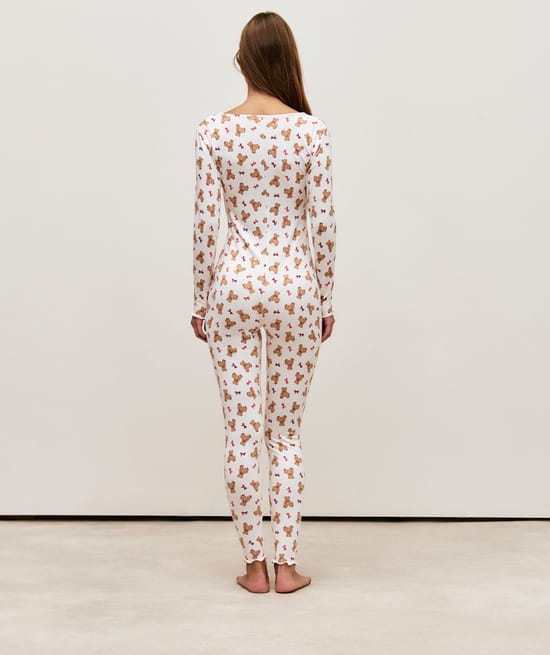 Mono largo de punto con ositos;