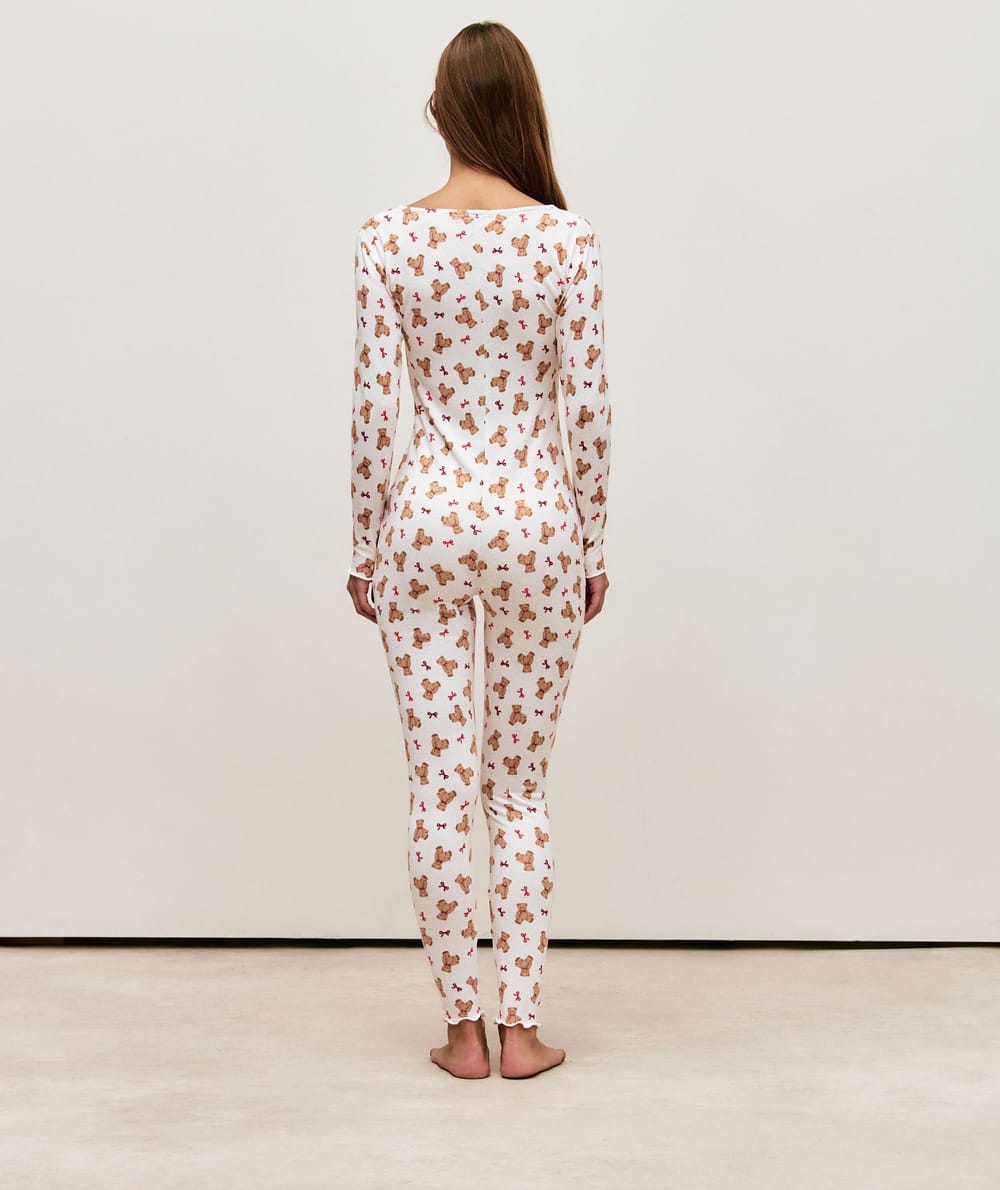 Mono largo de punto con ositos;