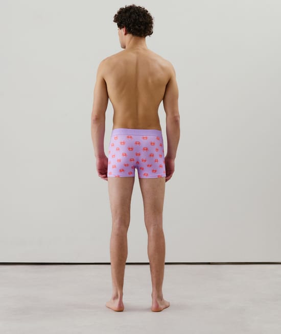 Cotton boxer shorts with pattern;