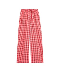 Pantalón recto de cuadros vichy;