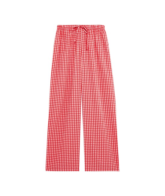 Pantalon droit vichy;