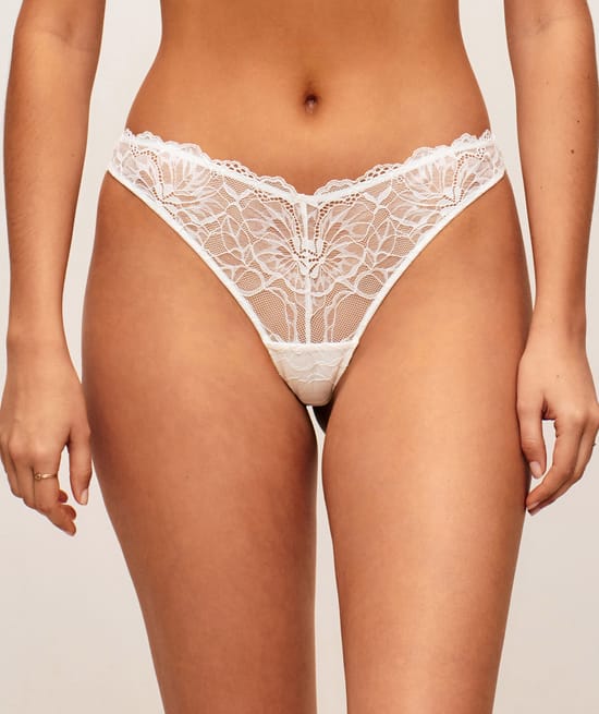 Lace thong;
