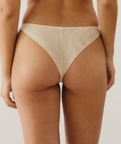 Thong with embroidery;