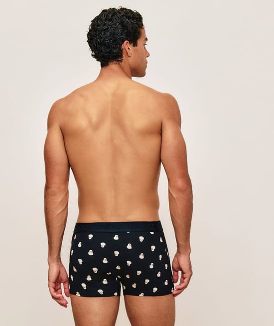 Boxer en coton imprim&eacute; canard;