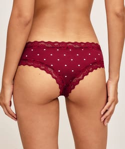 Cotton heart print panties;