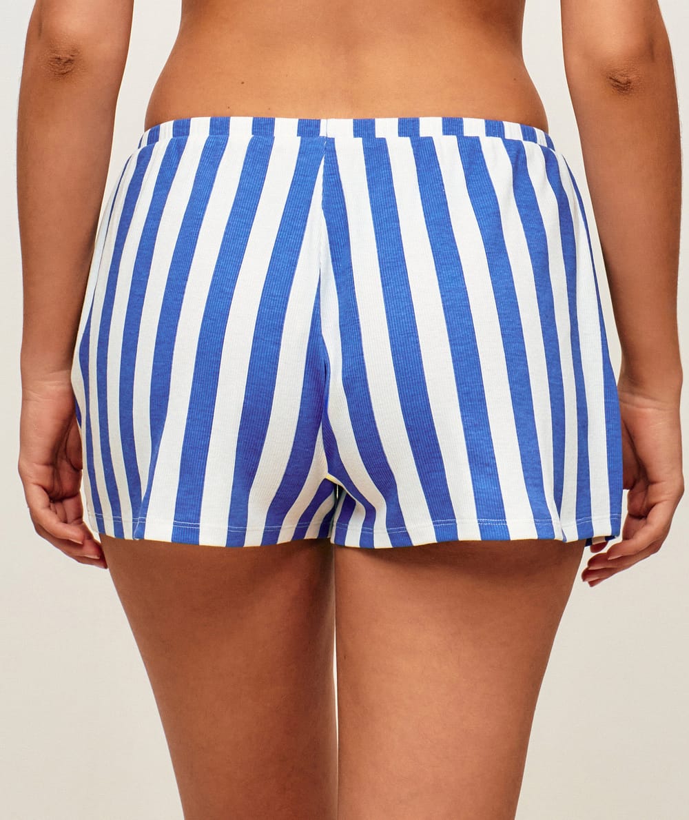 Ribbed jersey shorts;