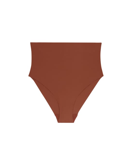 Culotte taille haute en microfibre;