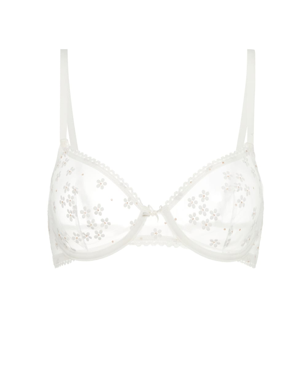 Tulle balconette bra;