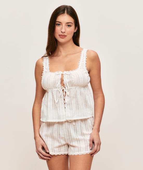 Cotton openwork top;