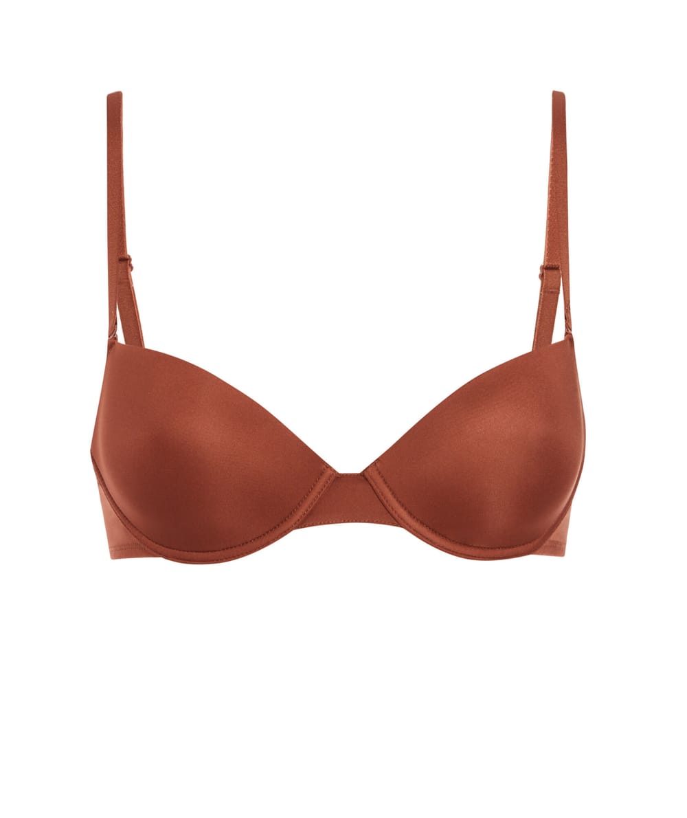 Soutien-gorge ampliforme en microfibre;