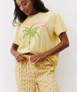 Pantalón recto con estampado;