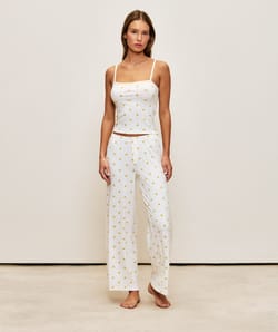 Printed sunflower tank top;
