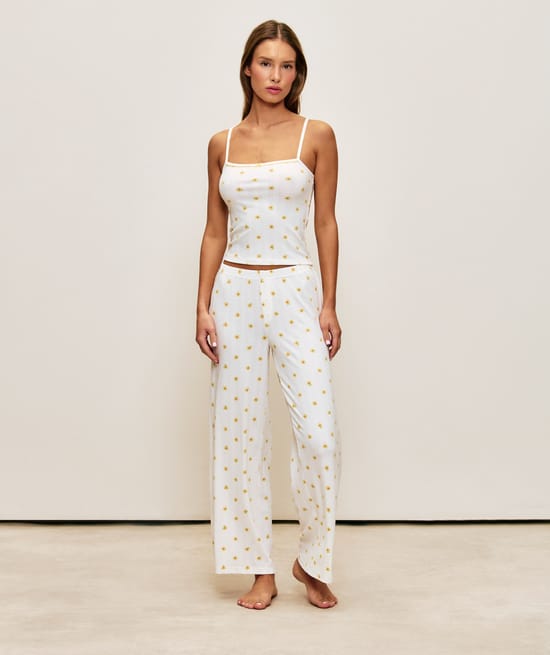 Printed sunflower tank top;