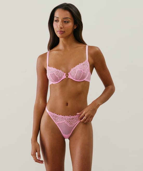 Lace thong;