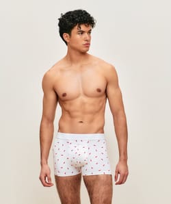 Boxer en coton &agrave; motifs;