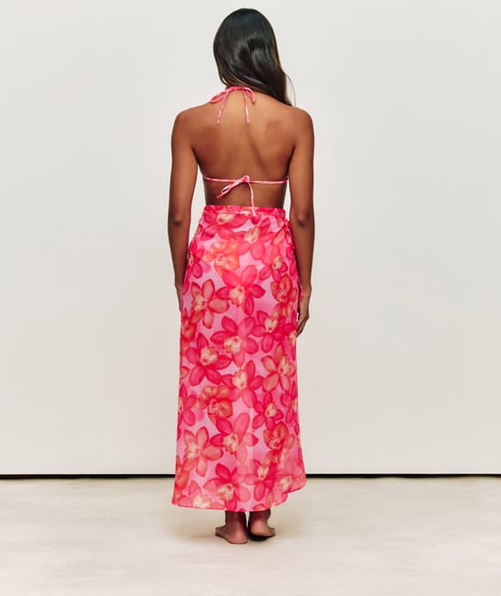 Floral print sarong;