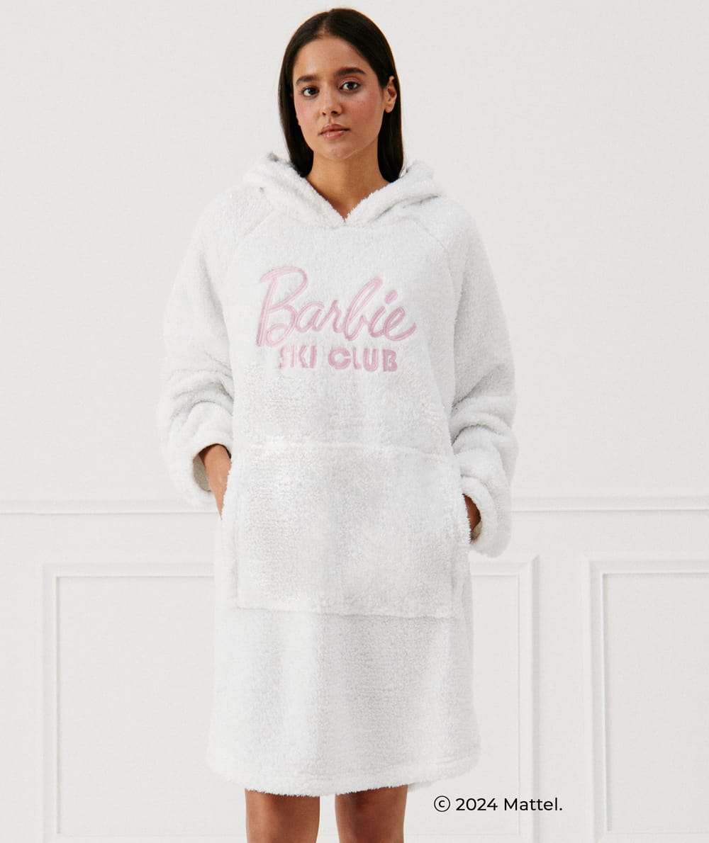 Barbie fleece hoddie blanket;