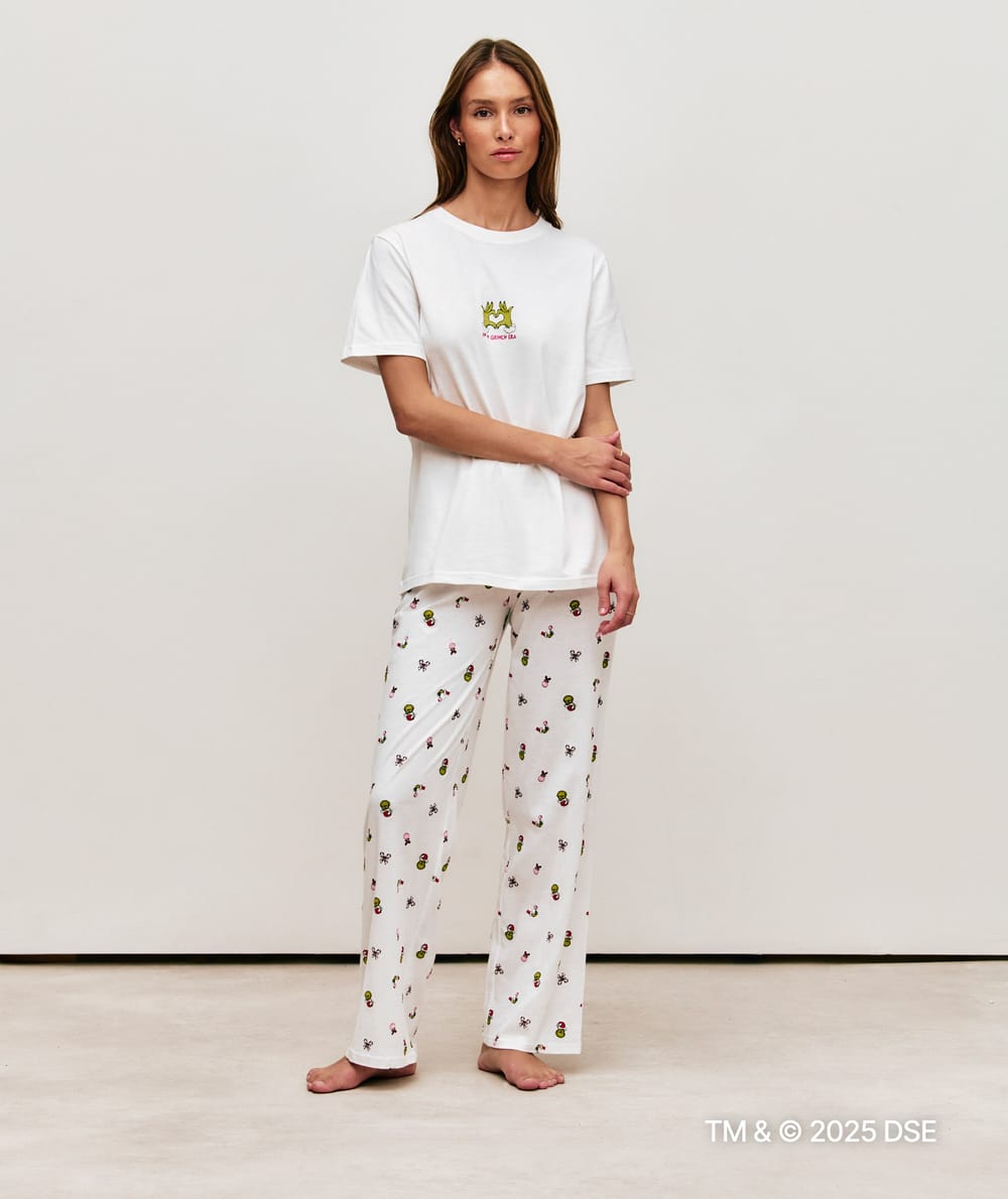 Katoenen Grinch broek;