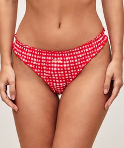 Vichy cotton string with 'Love' embroidery;